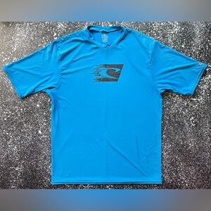 O'Neill S/S Blue Skins 6 oz 50+ UV Sun Protection Beach Rashguard Shirt 2XL